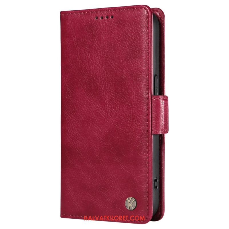 Nahkakotelo Oneplus Nord 4 Yikatu Litsikuvioinen Tekonahka