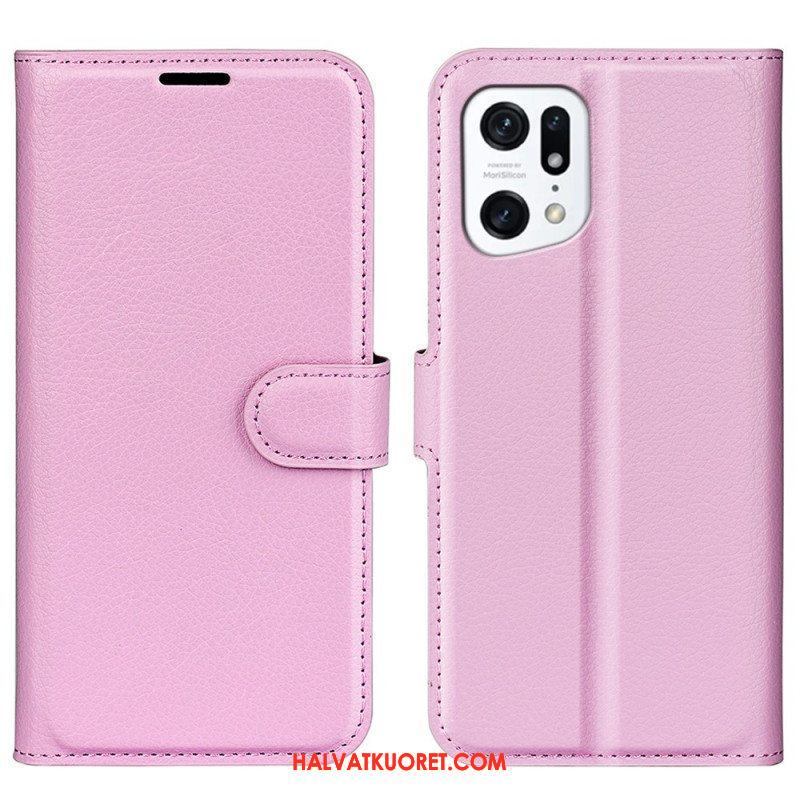 Nahkakotelo Oppo Find X5 Klassikko