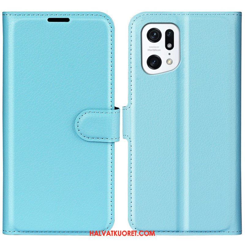 Nahkakotelo Oppo Find X5 Klassikko