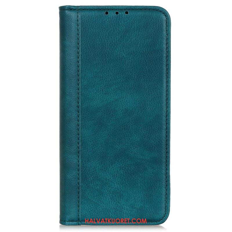 Nahkakotelo Oppo Reno 11 5g Puhelinkuoret Litchi Texture Haljasnahka