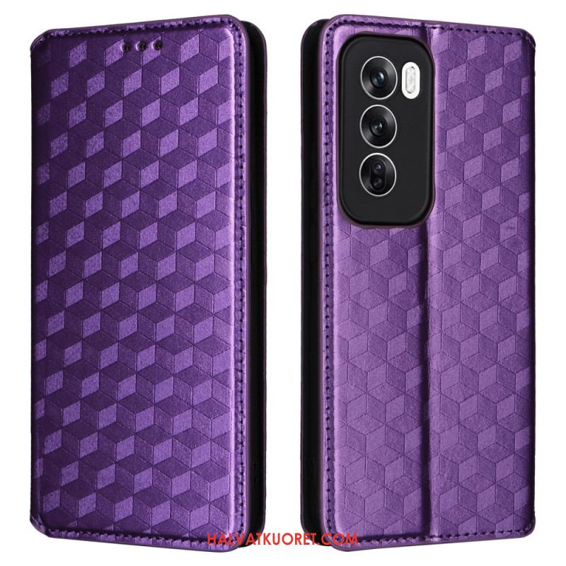 Nahkakotelo Oppo Reno 12 5g 3d-timantteja Suojakuori