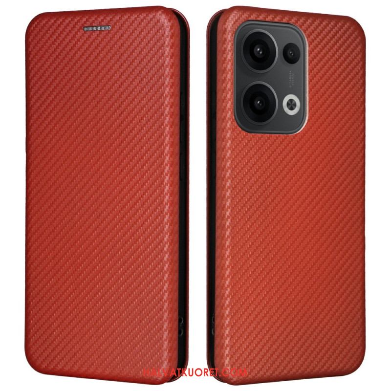 Nahkakotelo Oppo Reno 13 5g Hiilikuitu