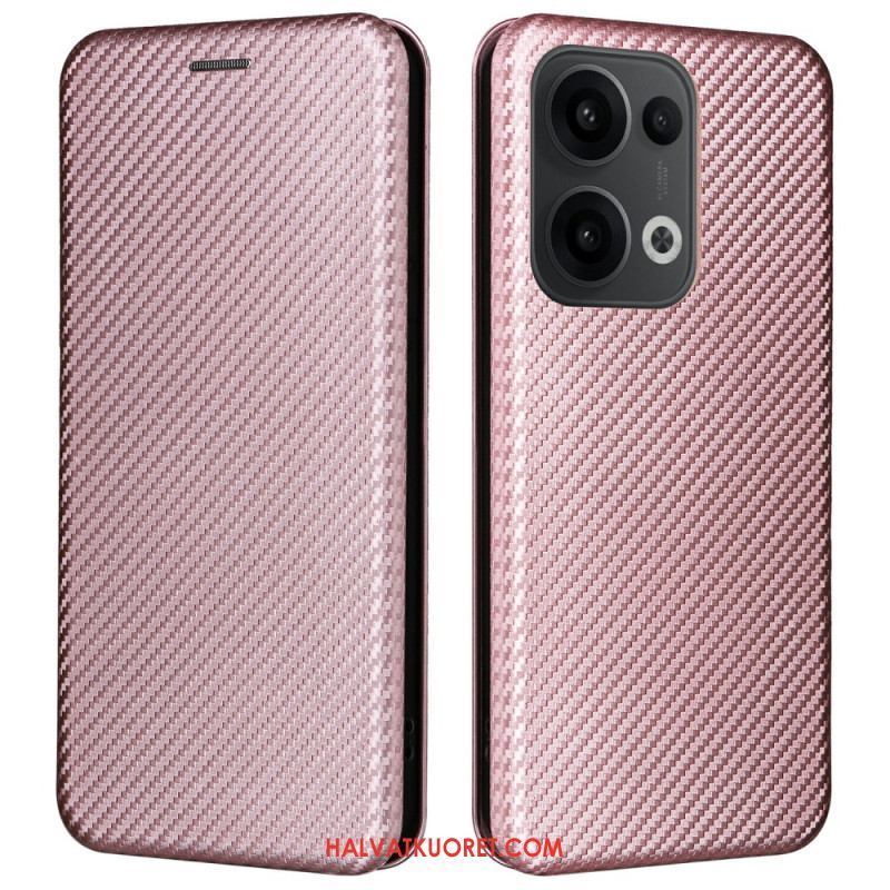 Nahkakotelo Oppo Reno 13 5g Hiilikuitu