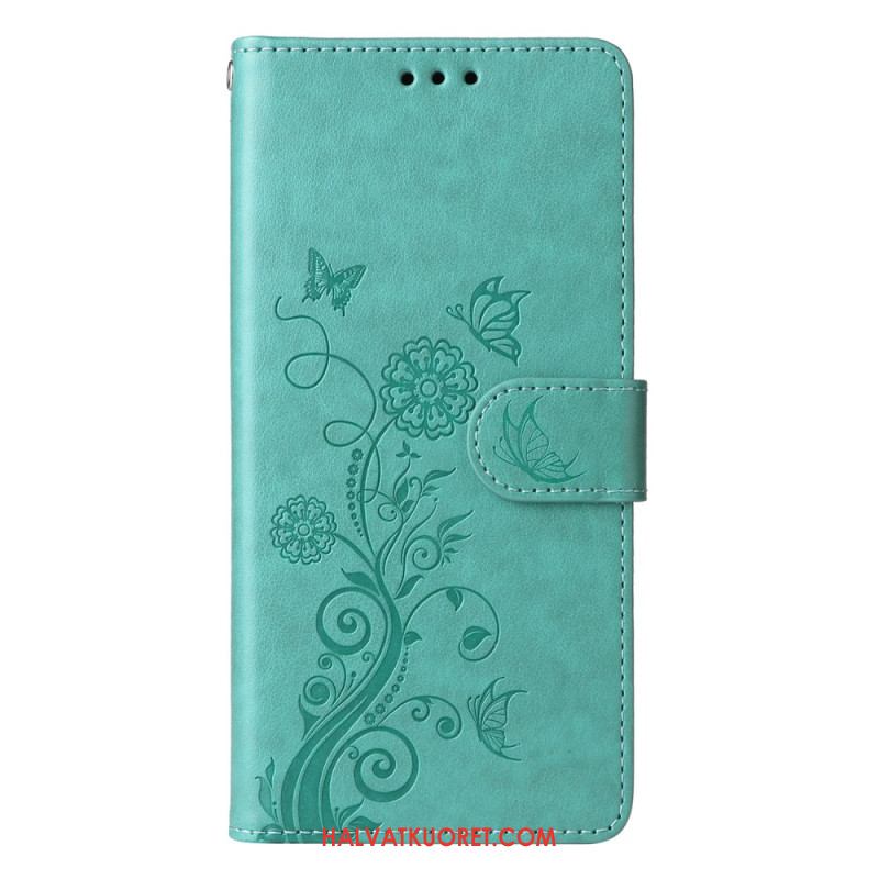 Nahkakotelo Oppo Reno 13 5g Kukat