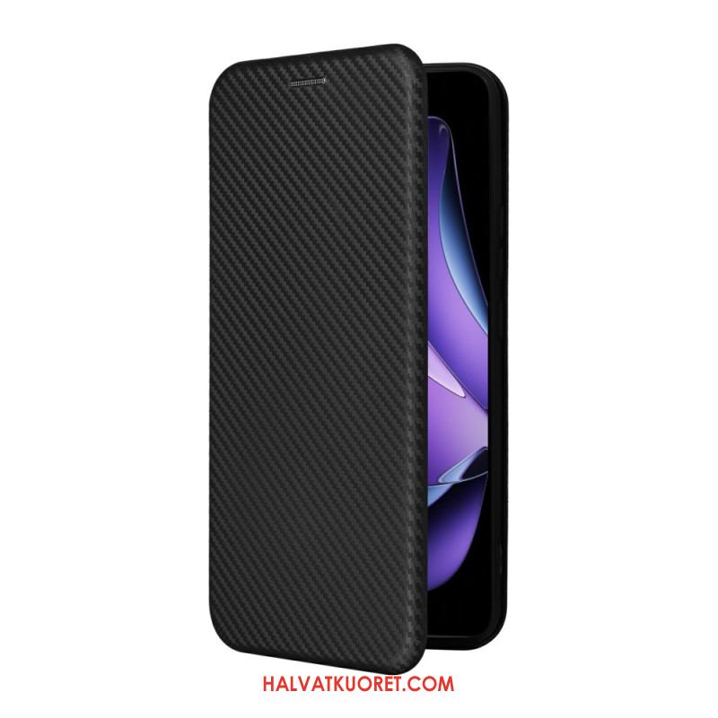 Nahkakotelo Oppo Reno 13f 4g / 5g / 13 Fs 5g Hiilikuitu