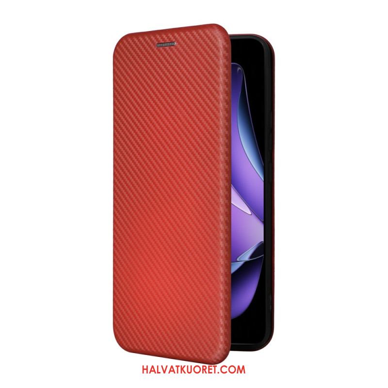 Nahkakotelo Oppo Reno 13f 4g / 5g / 13 Fs 5g Hiilikuitu