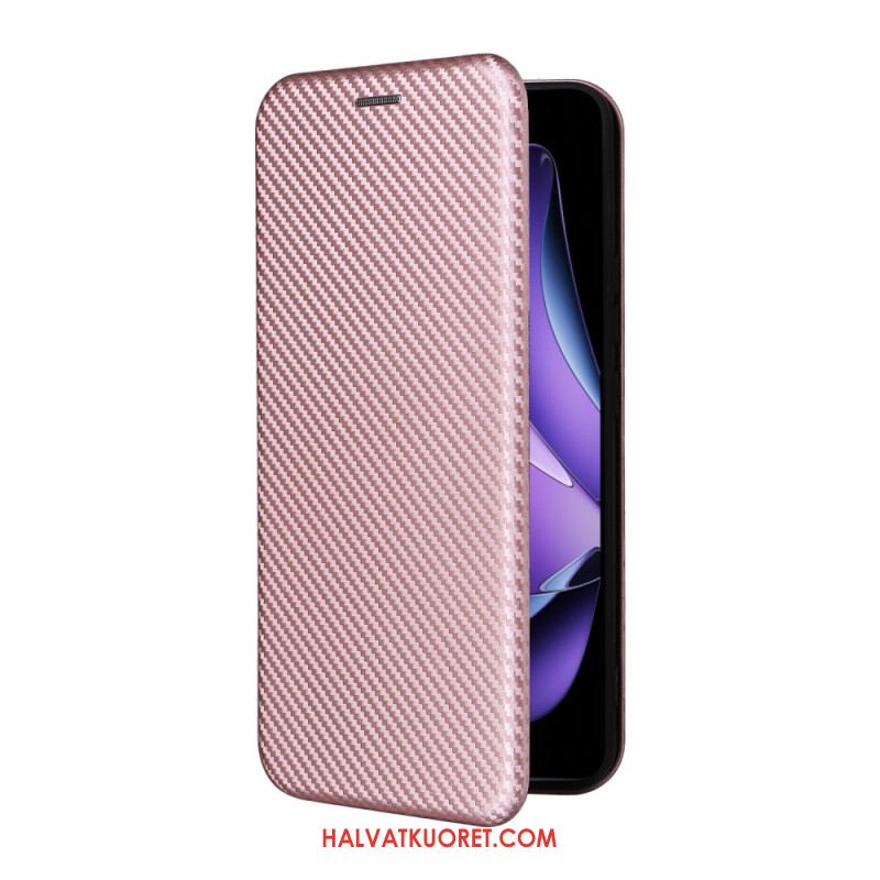 Nahkakotelo Oppo Reno 13f 4g / 5g / 13 Fs 5g Hiilikuitu