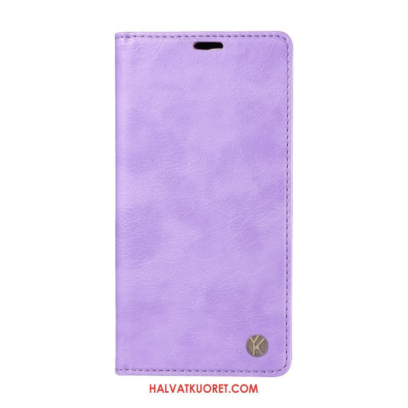 Nahkakotelo Oppo Reno 14 Pro 5g Yikatu Vahattu Tekonahka