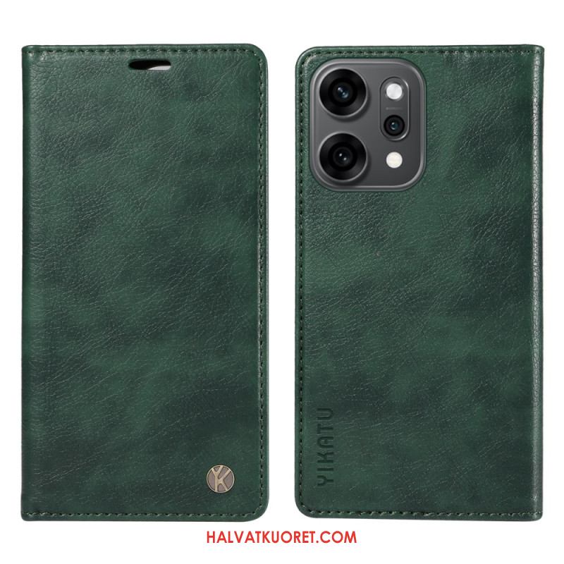 Nahkakotelo Oppo Reno 14 Pro 5g Yikatu Vahattu Tekonahka