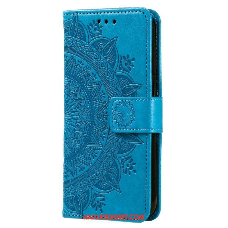 Nahkakotelo Oppo Reno 8 Suojaketju Kuori Strappy Sun Mandala