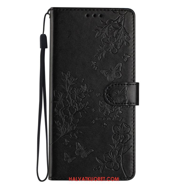 Nahkakotelo Samsung Galaxy A17 4g / 5g Kukat