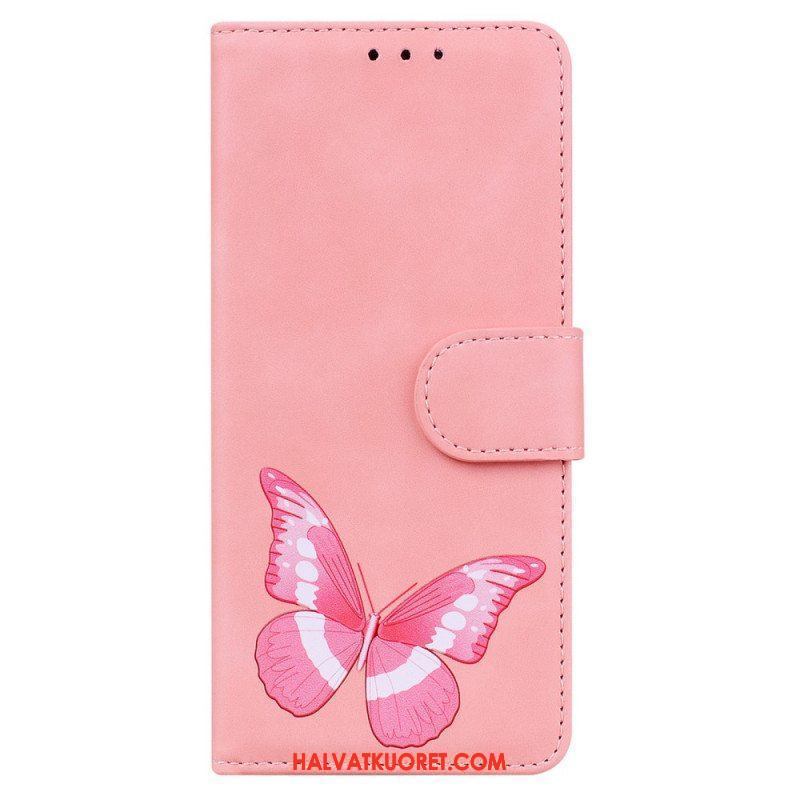 Nahkakotelo Samsung Galaxy A53 5G Skin Touch Butterfly