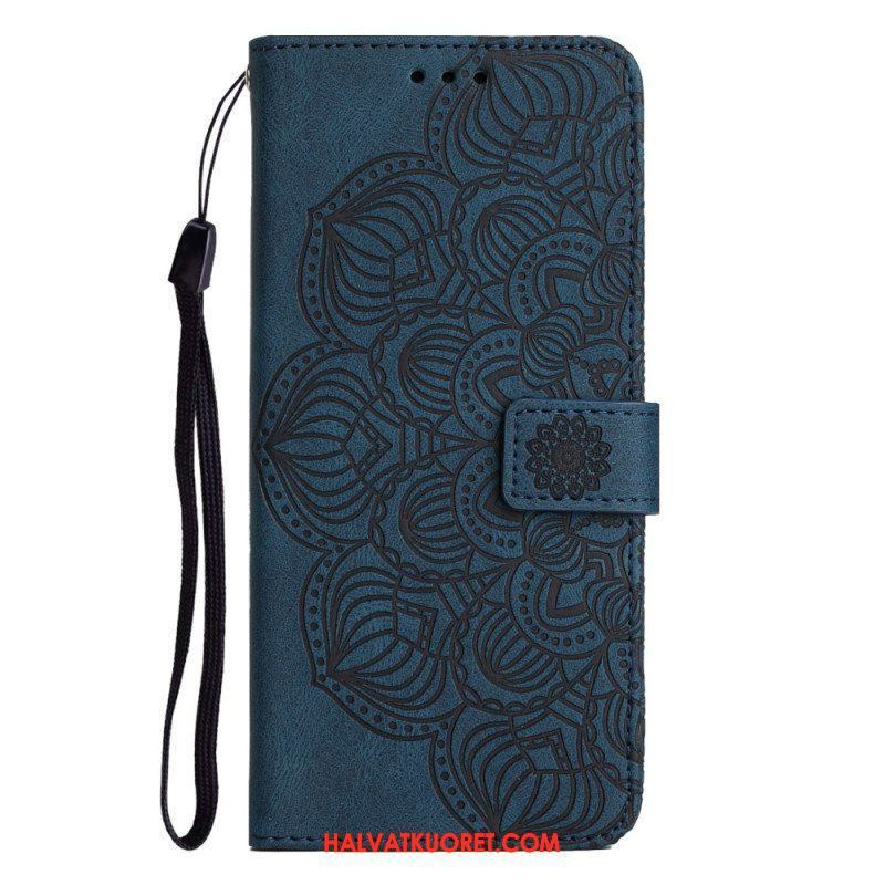 Nahkakotelo Samsung Galaxy A54 5G Suojaketju Kuori Strappy Mandala Print