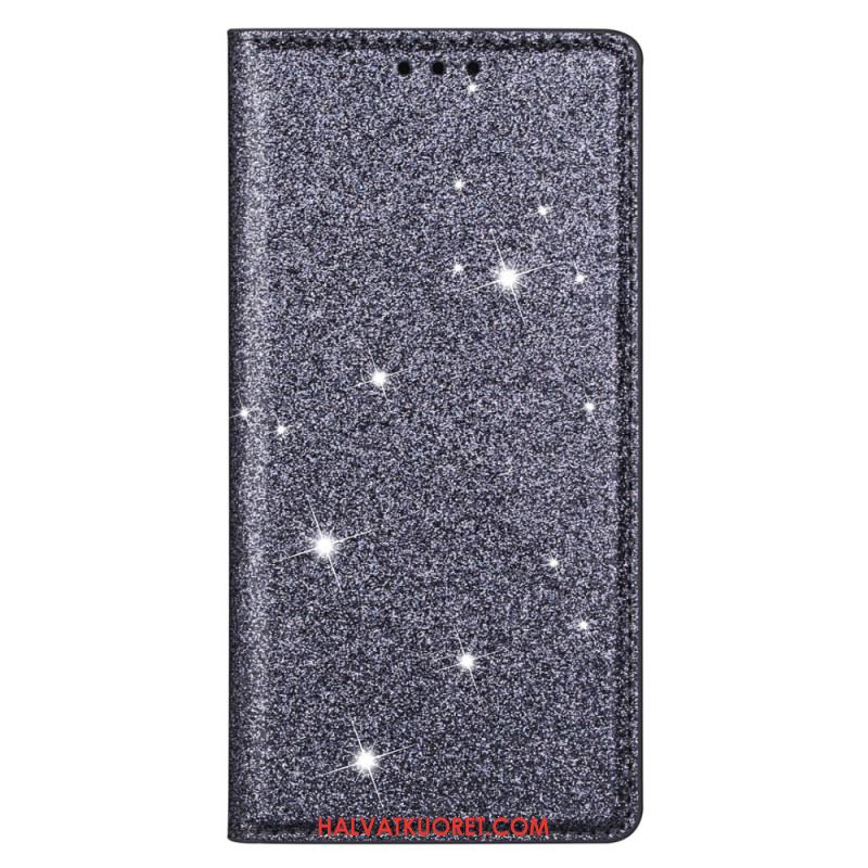 Nahkakotelo Samsung Galaxy A55 5g Glitteriä