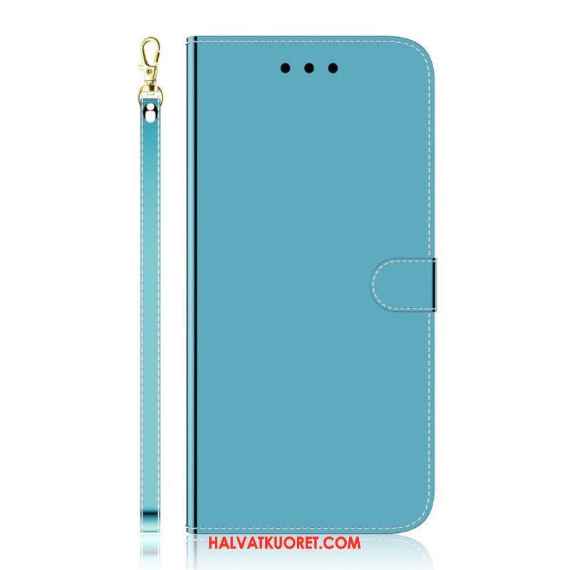 Nahkakotelo Samsung Galaxy M32 Keinonahkainen Peilin Kansi