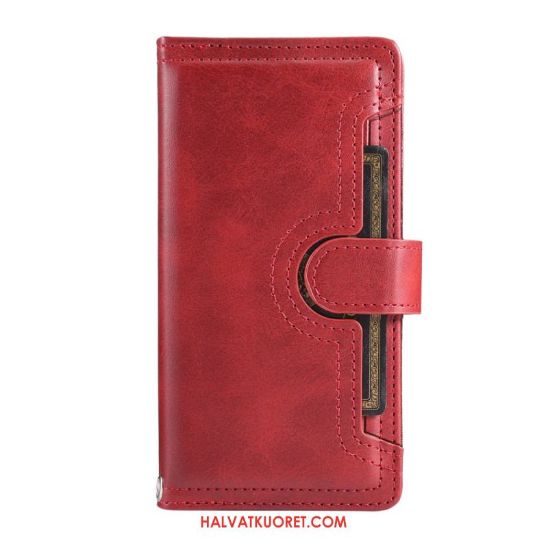 Nahkakotelo Samsung Galaxy S25 5g Edge Magneettinen Lompakko Ja Kaulanauha