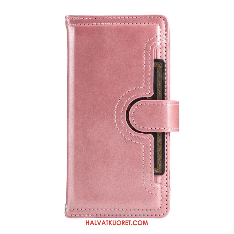 Nahkakotelo Samsung Galaxy S25 5g Edge Magneettinen Lompakko Ja Kaulanauha