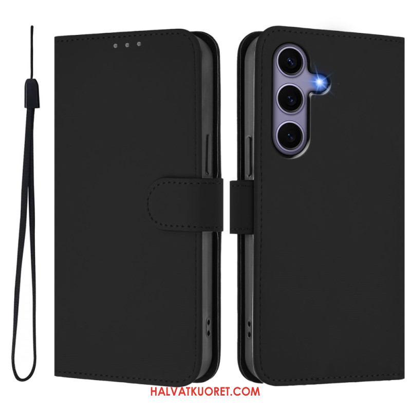 Nahkakotelo Samsung Galaxy S25 5g Keinonahkainen Kaulanauha