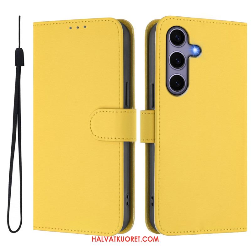 Nahkakotelo Samsung Galaxy S25 5g Keinonahkainen Kaulanauha