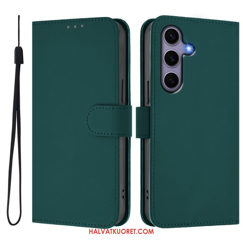 Nahkakotelo Samsung Galaxy S25 5g Keinonahkainen Kaulanauha