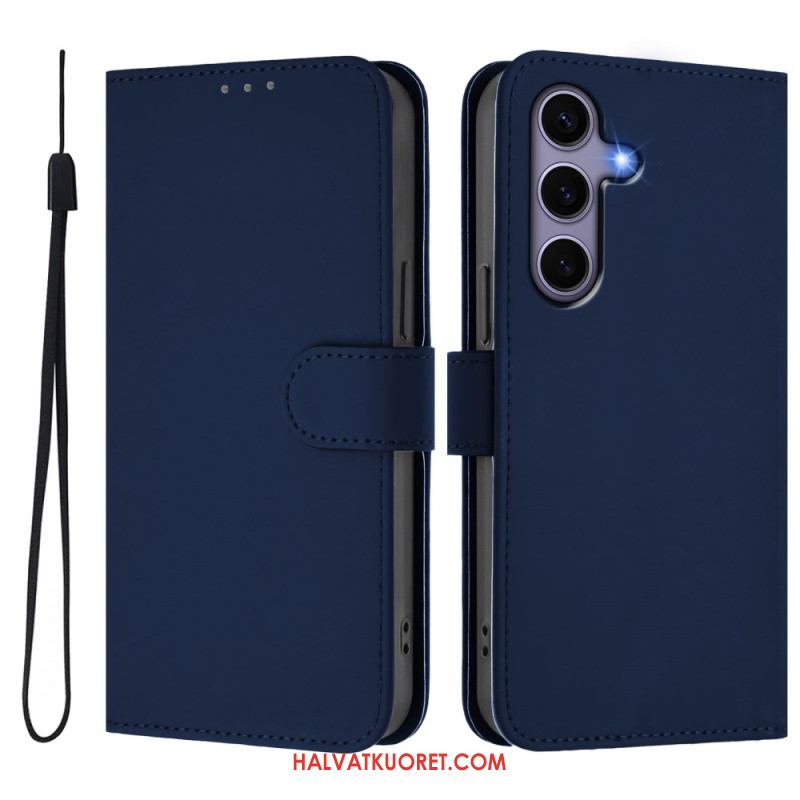 Nahkakotelo Samsung Galaxy S25 5g Keinonahkainen Kaulanauha