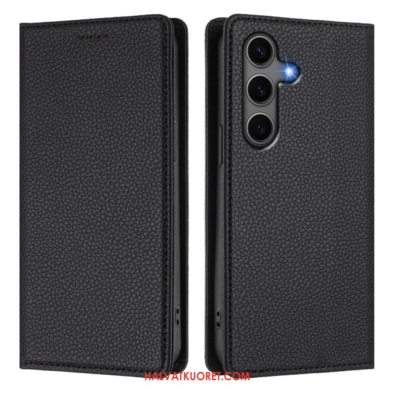 Nahkakotelo Samsung Galaxy S25 5g Litsikuvioinen Rfid-esto