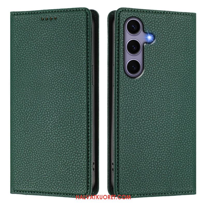 Nahkakotelo Samsung Galaxy S25 5g Litsikuvioinen Rfid-esto