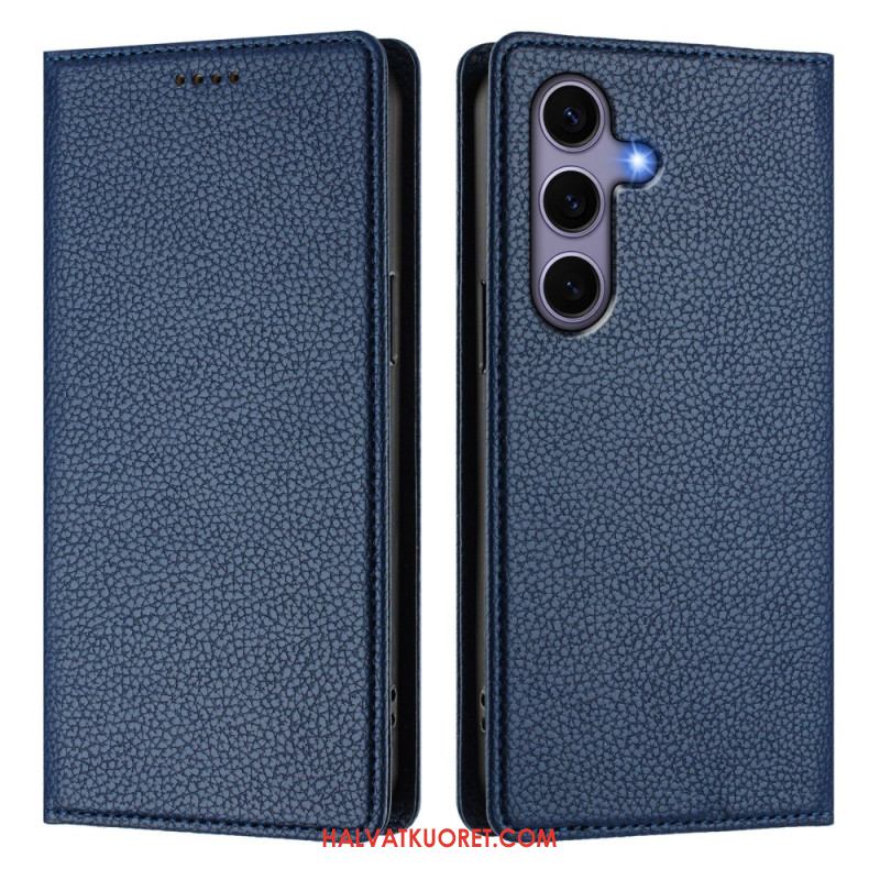 Nahkakotelo Samsung Galaxy S25 5g Litsikuvioinen Rfid-esto