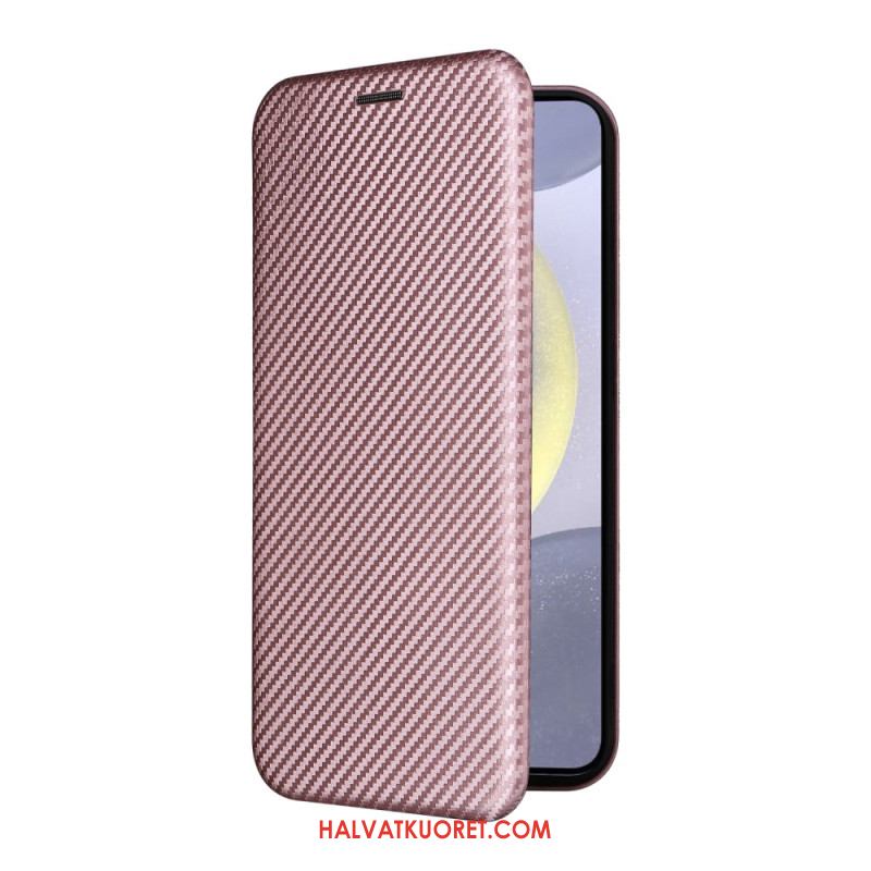 Nahkakotelo Samsung Galaxy S25 Fe Hiilikuitu