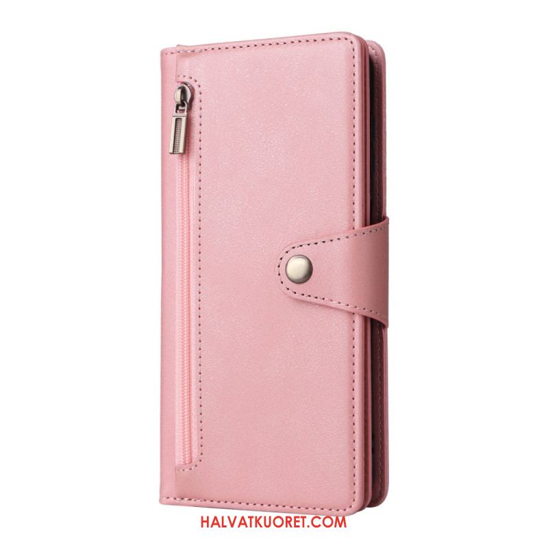 Nahkakotelo Samsung Galaxy S25 Fe Lompakko Vetoketjulla