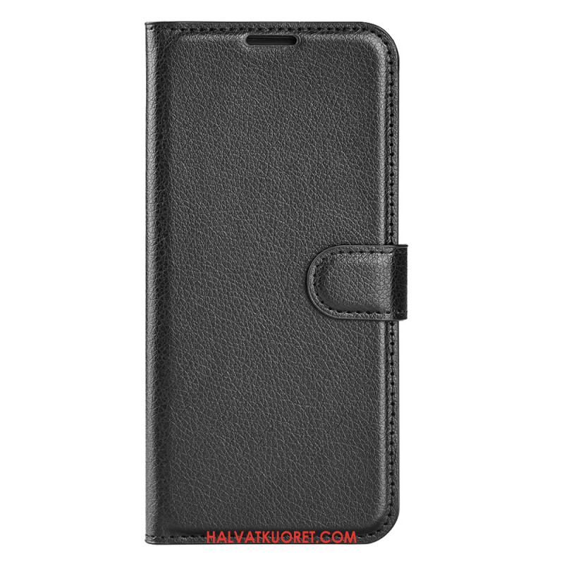 Nahkakotelo Samsung Galaxy S25 Plus 5g Klassinen Litsikuvioinen Keinonahka