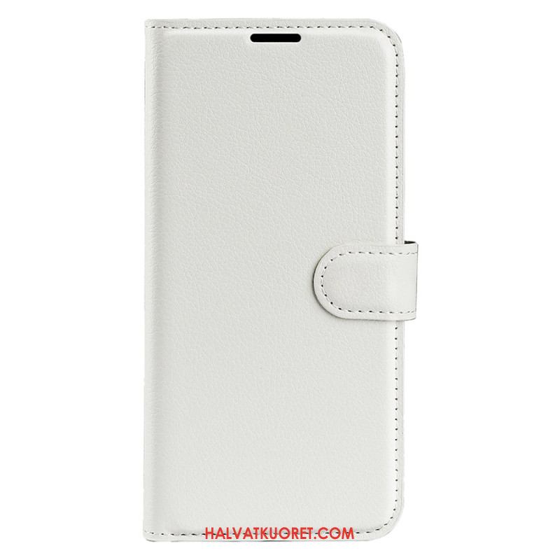 Nahkakotelo Samsung Galaxy S25 Plus 5g Klassinen Litsikuvioinen Keinonahka