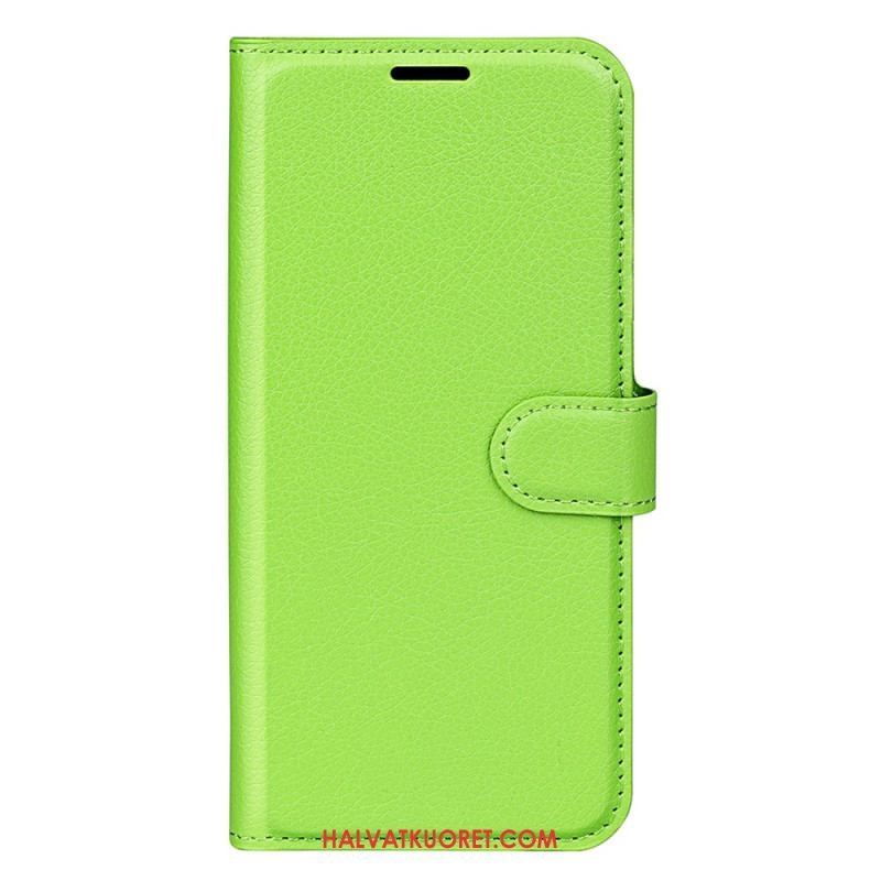 Nahkakotelo Samsung Galaxy S25 Plus 5g Klassinen Litsikuvioinen Keinonahka