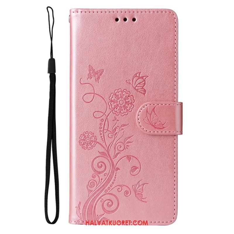 Nahkakotelo Samsung Galaxy S25 Plus 5g Pieniä Kukkia