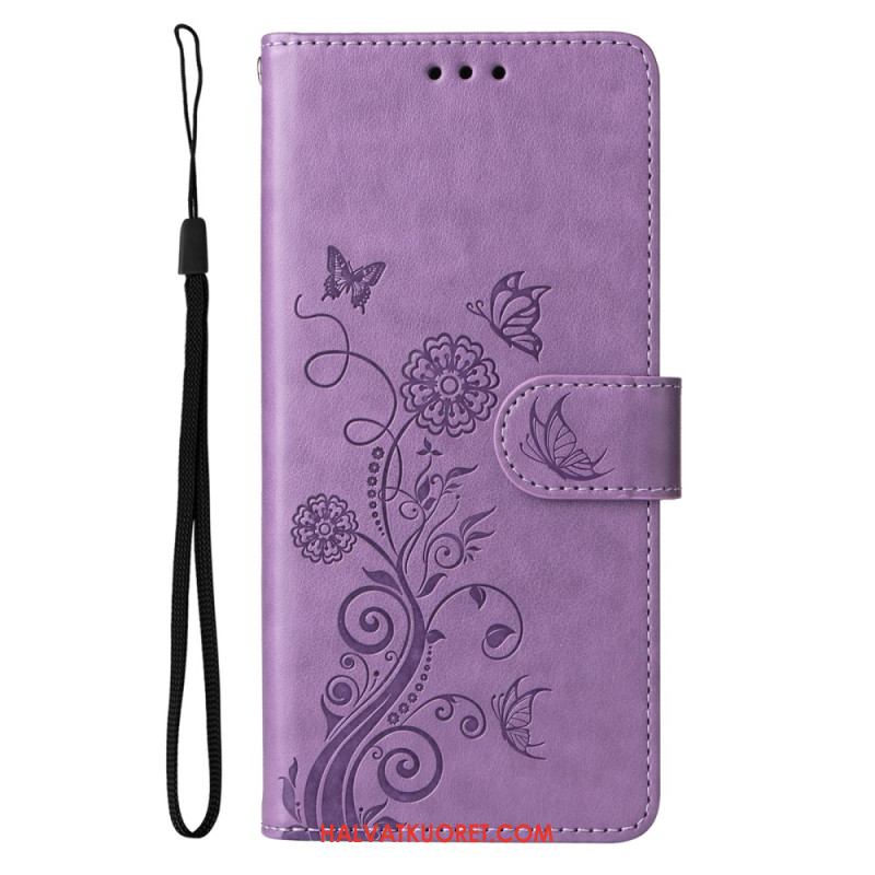 Nahkakotelo Samsung Galaxy S25 Plus 5g Pieniä Kukkia