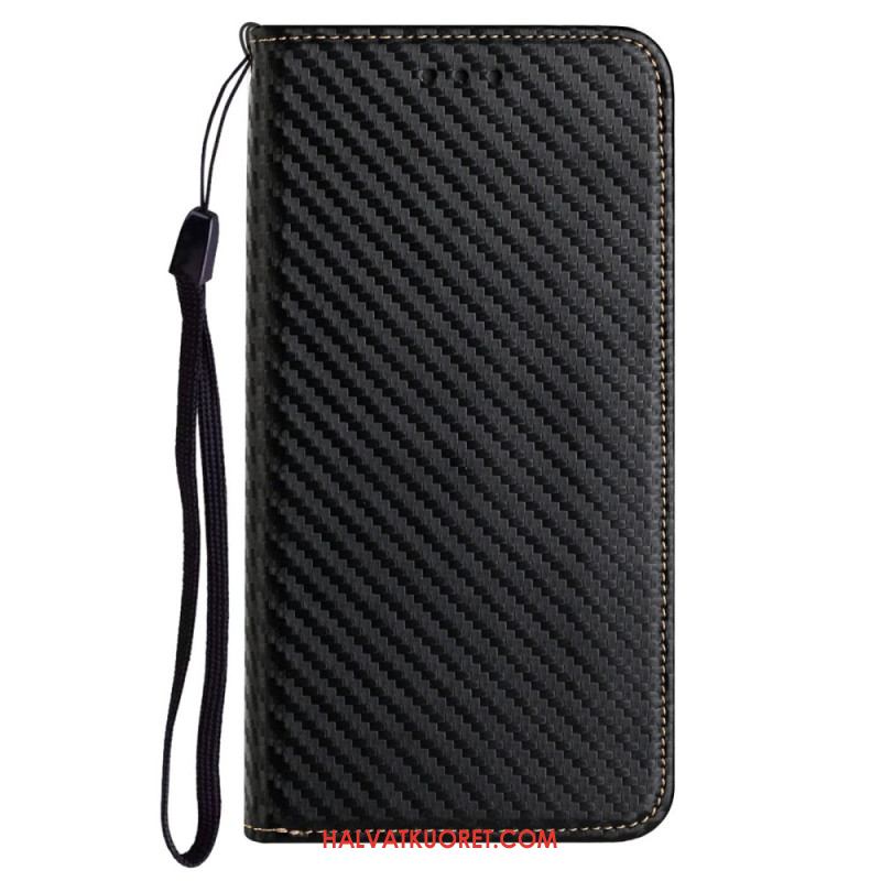 Nahkakotelo Samsung Galaxy S25 Ultra 5g Hiilikuitu Hihnalla Suojakuori