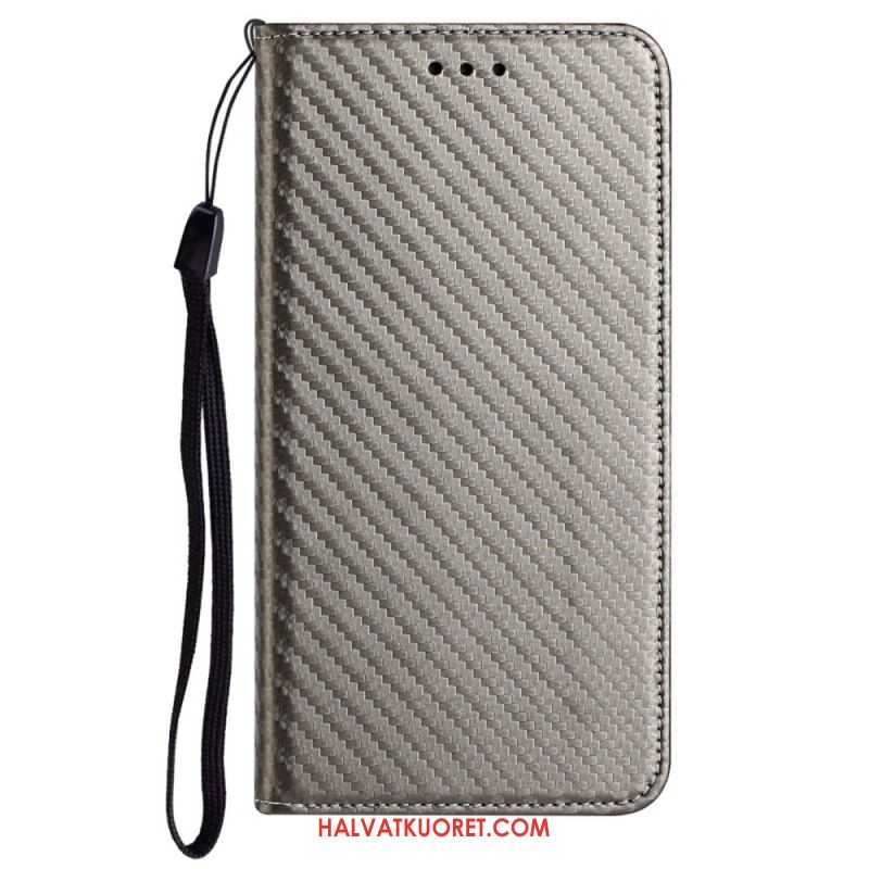 Nahkakotelo Samsung Galaxy S25 Ultra 5g Hiilikuitu Hihnalla Suojakuori