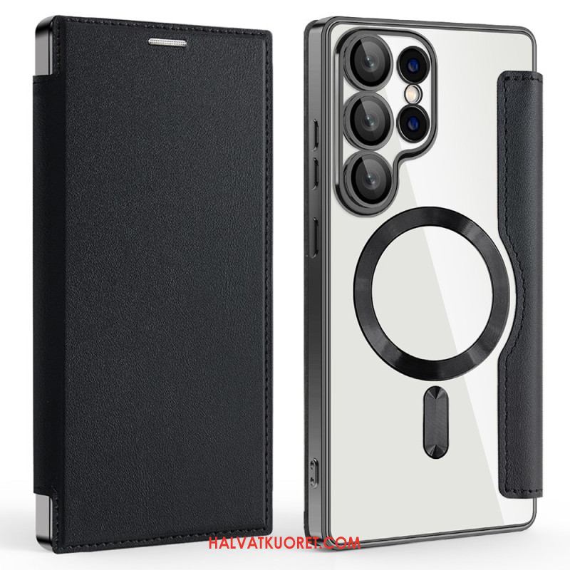 Nahkakotelo Samsung Galaxy S25 Ultra 5g Magsafe-yhteensopiva Rfid-suojatun Nahkakuvion Kanssa