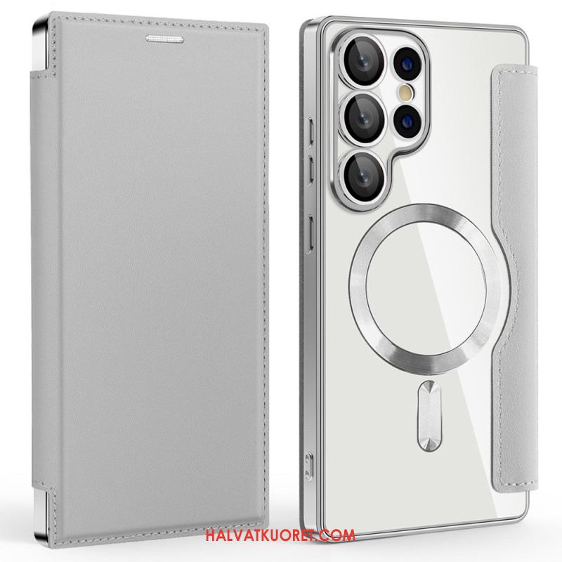 Nahkakotelo Samsung Galaxy S25 Ultra 5g Magsafe-yhteensopiva Rfid-suojatun Nahkakuvion Kanssa