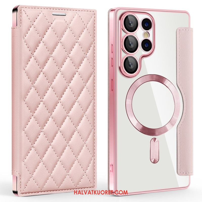 Nahkakotelo Samsung Galaxy S25 Ultra 5g Magsafe-yhteensopiva Tikattu