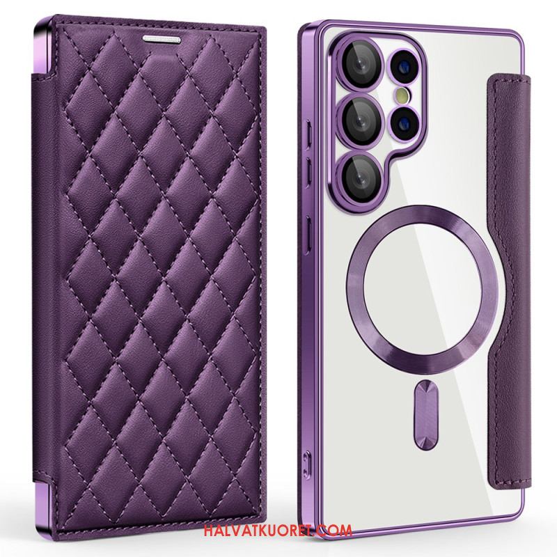 Nahkakotelo Samsung Galaxy S25 Ultra 5g Magsafe-yhteensopiva Tikattu