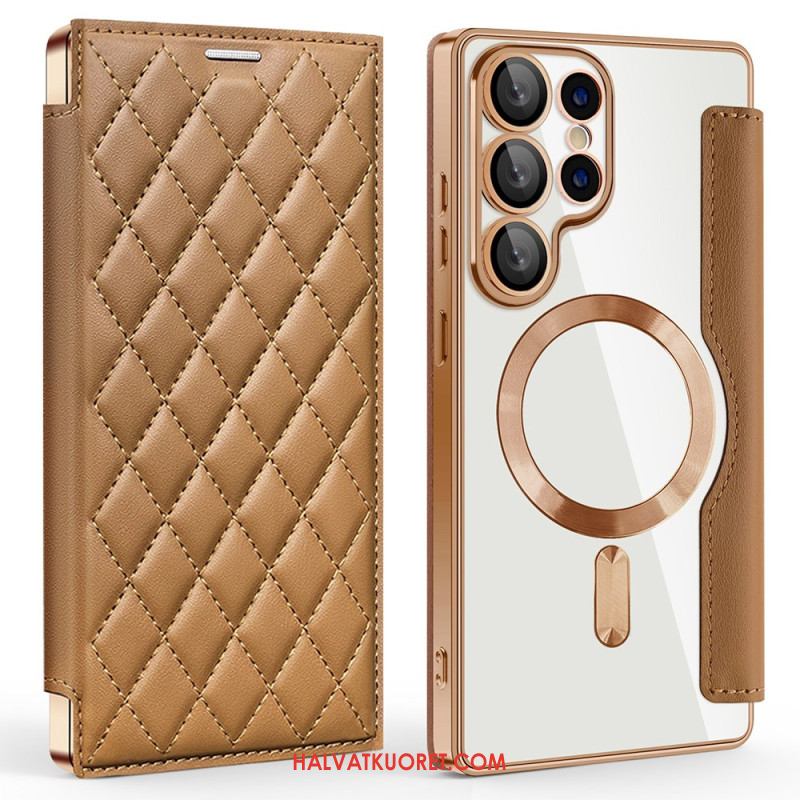 Nahkakotelo Samsung Galaxy S25 Ultra 5g Magsafe-yhteensopiva Tikattu