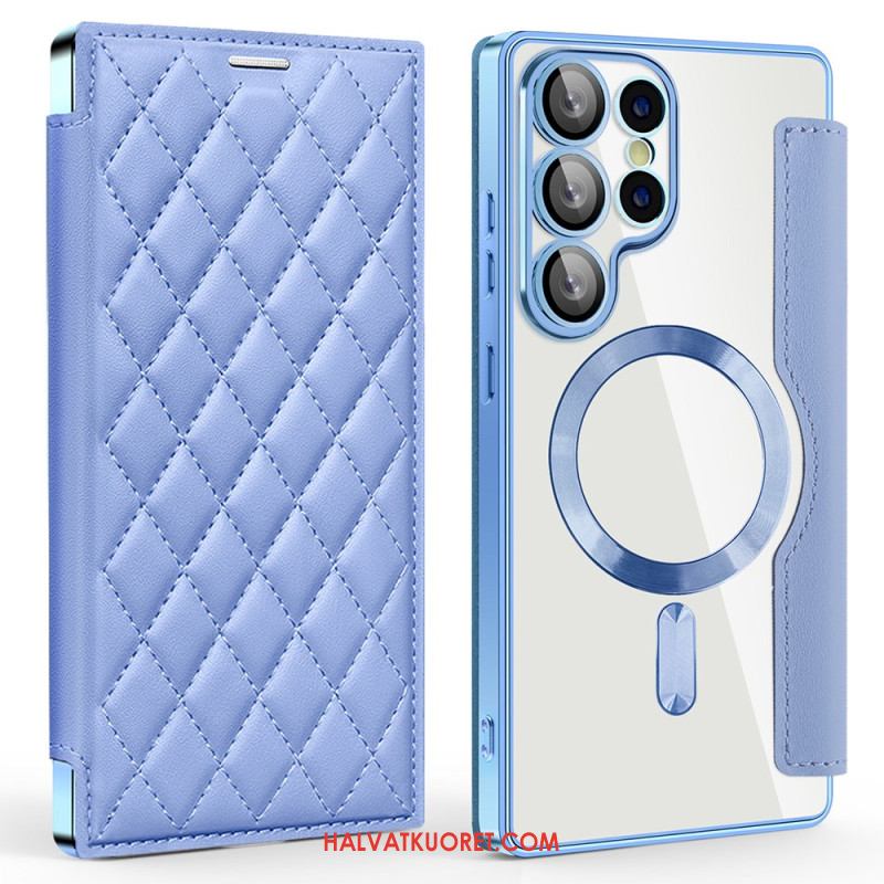 Nahkakotelo Samsung Galaxy S25 Ultra 5g Magsafe-yhteensopiva Tikattu