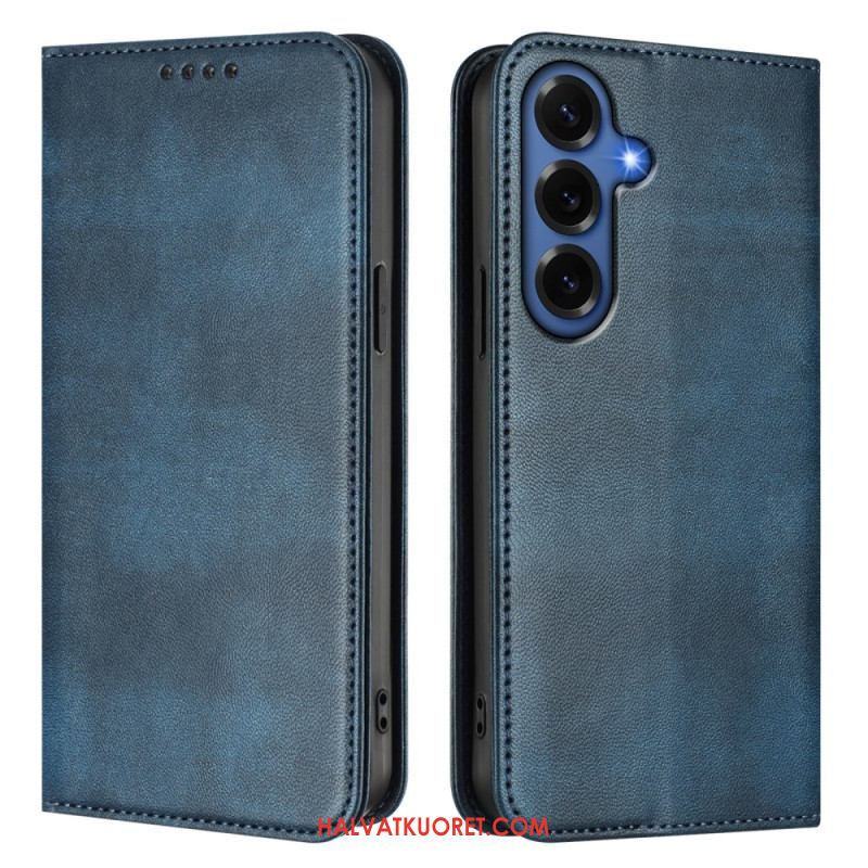 Nahkakotelo Samsung Galaxy S26 Plus Teksturoitu Rfid-suojaus Retro