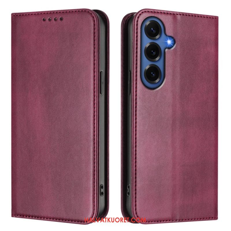 Nahkakotelo Samsung Galaxy S26 Plus Teksturoitu Rfid-suojaus Retro