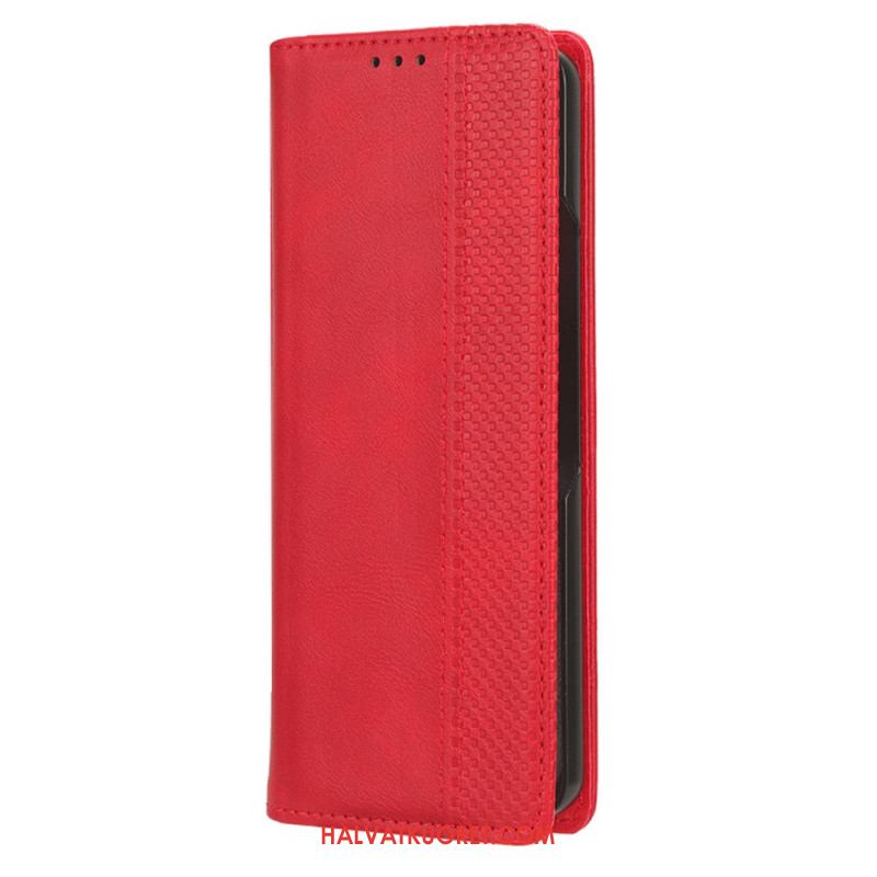 Nahkakotelo Samsung Galaxy Z Fold 5 Retro Suojakuori