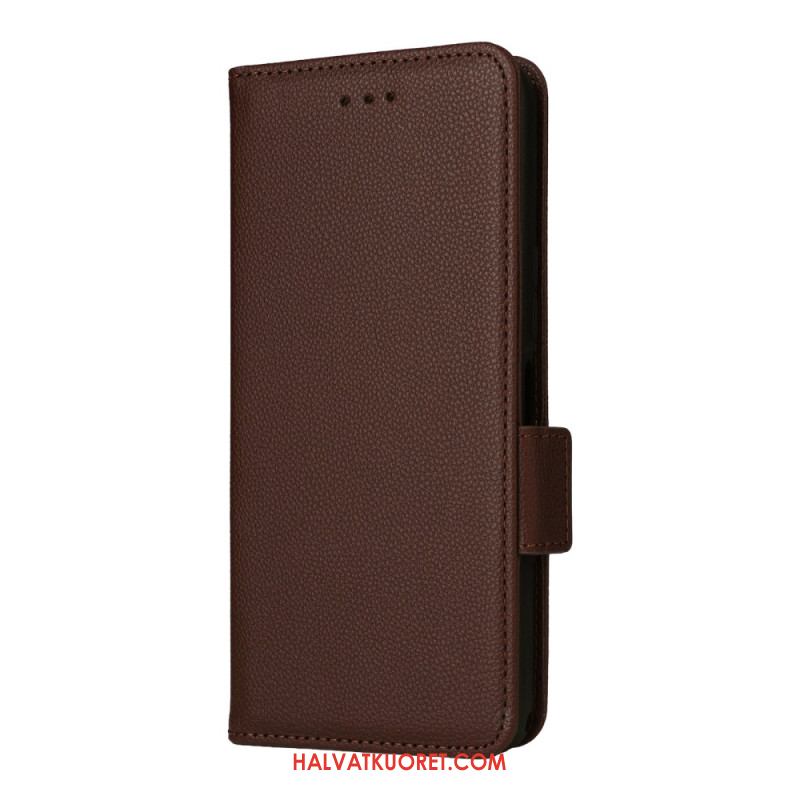 Nahkakotelo Sony Xperia 1 Vii Litsikuvio Hihnalla