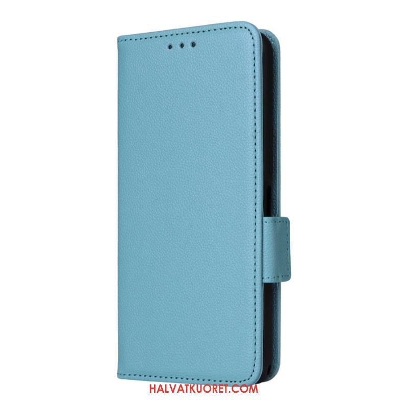 Nahkakotelo Sony Xperia 1 Vii Litsikuvio Hihnalla