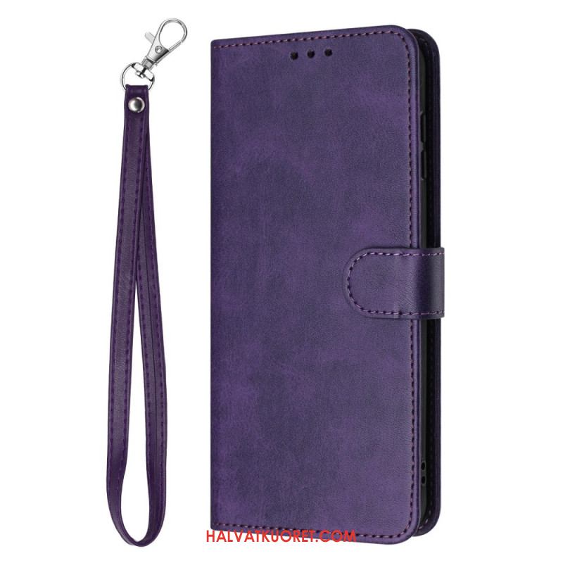 Nahkakotelo Sony Xperia 1 Vii Nahkakuvio Hihnalla