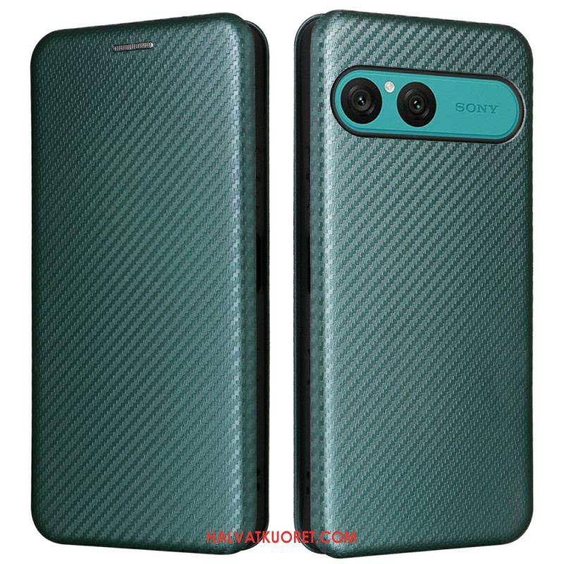 Nahkakotelo Sony Xperia 10 Vii Hiilikuitu